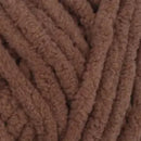 Close-up of brown textured yarn