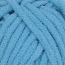 Close-up of a ball of blue yarn