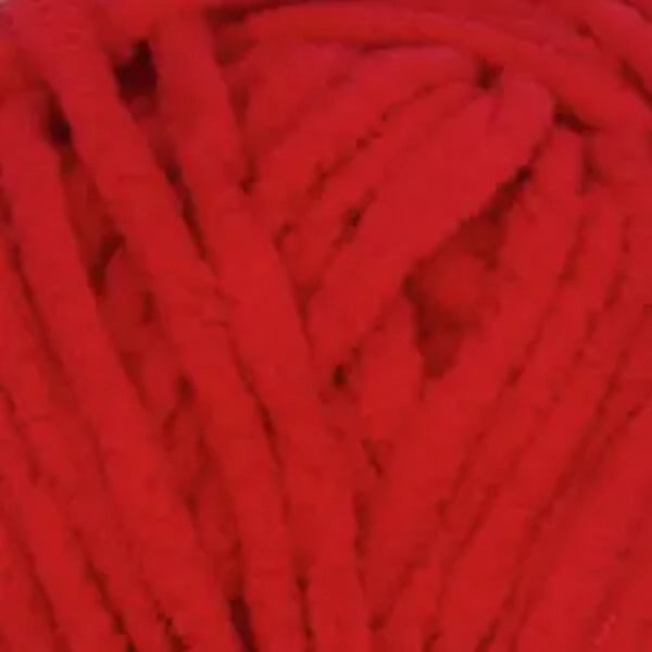 Close-up of a ball of red yarn