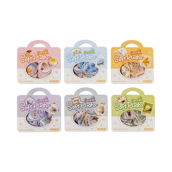 Set of six 'Carter's Soft Plush' toy packages on a white background