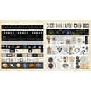 Collection of astronomical charts and diagrams on a white background