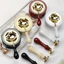 Poppy Crafts Wax Seal Warmer with Spoon & Handle - Brown