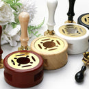 Poppy Crafts Wax Seal Warmer with Spoon & Handle - Brown