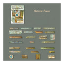 Poppy Crafts Wood Grain Fragments Sticker Kit - Natural Poem