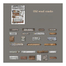 Poppy Crafts Wood Grain Fragments Sticker Kit - Old Wood Cracks