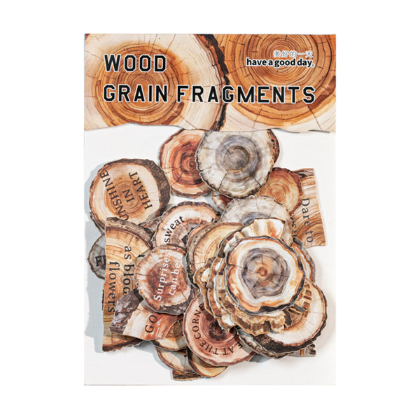 Poppy Crafts Wood Grain Fragments Sticker Kit - Old Wood Cracks