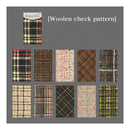 Collection of woolen check patterns on a gray background