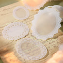 Poppy Craft Lace Frames Vellum Paper Stickers - Downy Mist