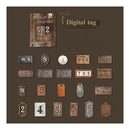 Poppy Crafts Embossed Cardstock Stickers - Metal Imprint - Digital Tag