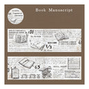 Poppy Craft Printed Kraft Sticker Roll - Book Manuscript