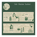 Poppy Craft Printed Kraft Sticker Roll - Ink Stains Letter