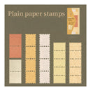 Set of plain paper stamps with a brown background