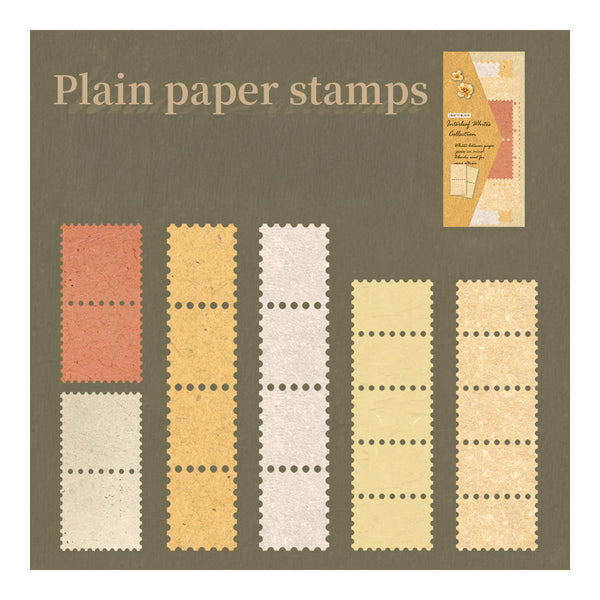 Set of plain paper stamps with a brown background