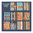 Collage of vintage-style circus-themed designs with 'The Starlight Juggling Troupe' text.