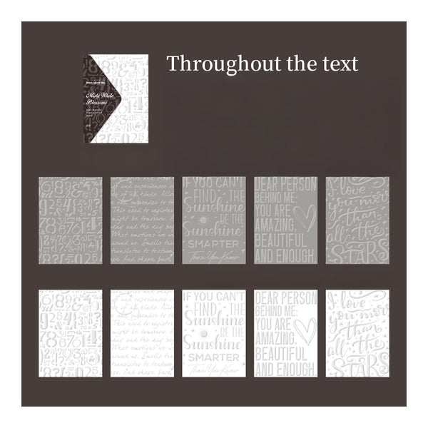Collage of text excerpts on a dark background with motivational phrases.