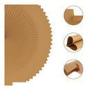 Brown paper sheets with close-up details on a white background