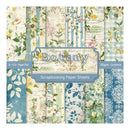 Scrapbooking paper sheets with botanical designs and 'Botany' branding.