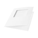 Two white square plates on a white background