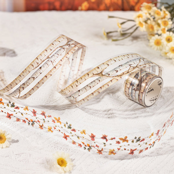 Poppy Crafts Autumn Series PET Sticker Roll - Lace Autumn Dream