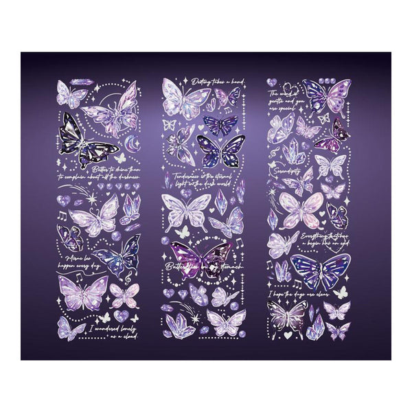 Poppy Crafts Butterfly PET Sticker - Misty Fantasy