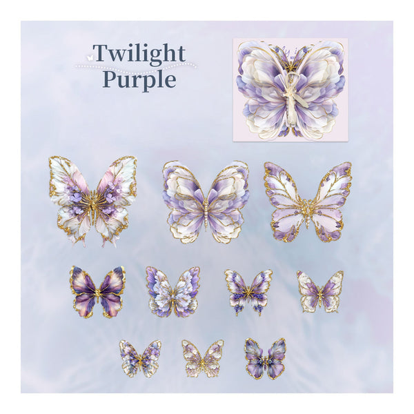 Poppy Crafts Butterfly Stickers - Twilight Purple