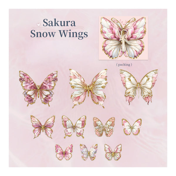 Poppy Crafts Butterfly Stickers - Sakura Snow Wings