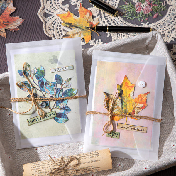 Poppy Crafts Cardstock Flower Stickers - Pages Falling Like Leaves