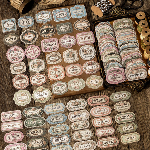 Poppy Crafts Cardstock Stickers - Numerous Flowers - Letter from Clear Sky