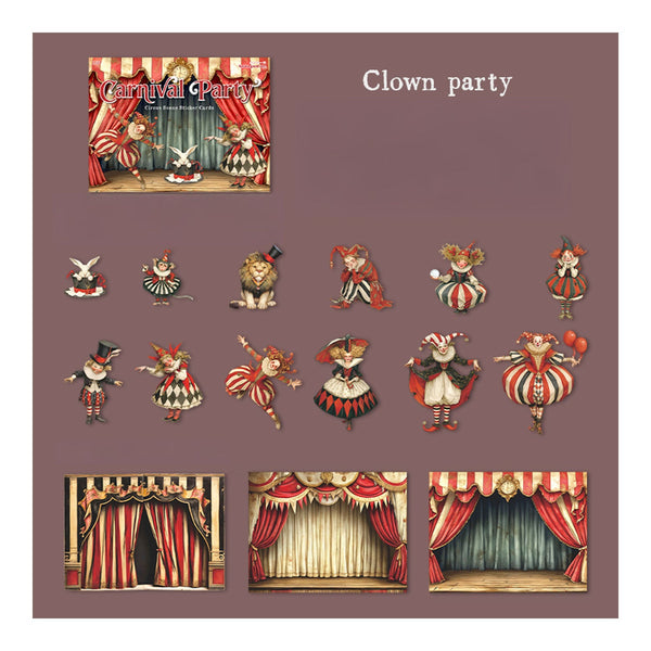 Poppy Crafts Carnival Party Sticker Kit - Clown Party
