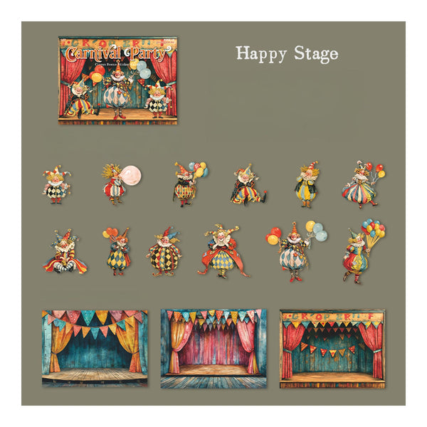 Poppy Crafts Carnival Party Sticker Kit - Happy Stage