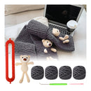 Poppy Crafts Chenille Scarf Weaving Kit - Charcoal