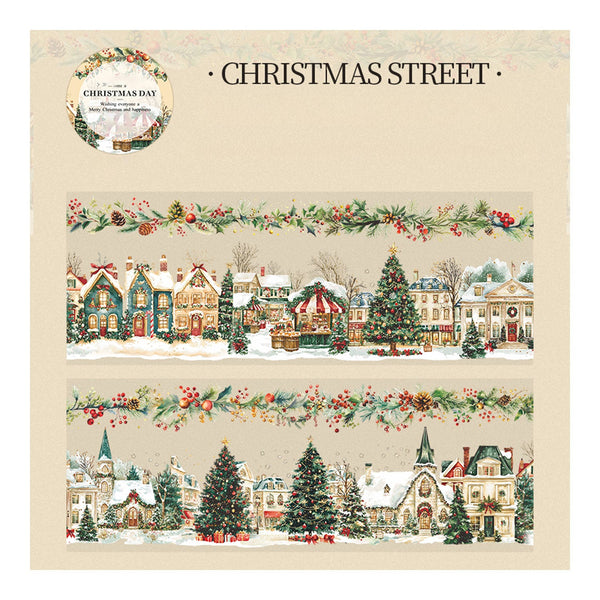 Poppy Crafts Christmas Day PET Sticker Roll - Christmas Street