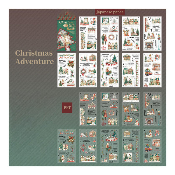 Poppy Crafts Christmas PET + Washi Paper Sticker Book - Christmas Adventure