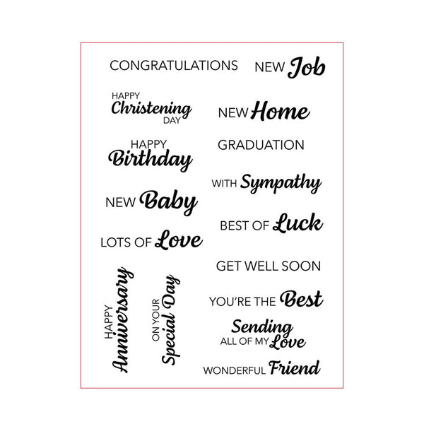 Poppy Crafts Clear Stamps - Everyday Sentiments