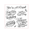 Poppy Crafts Clear Stamps - Positive Phrases