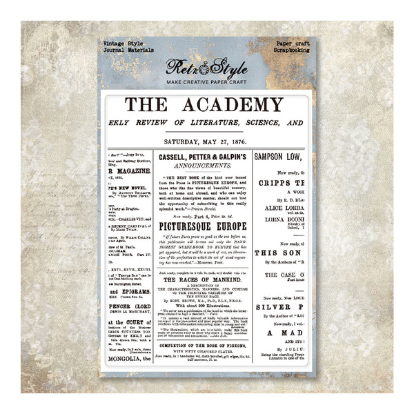 Vintage-style newspaper mockup on a textured surface