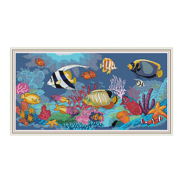 Poppy Crafts Cross-Stitch Kit #165 - Tropical Fish #9