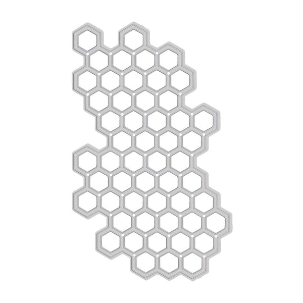 Hexagonal grid pattern on a white background