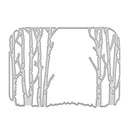 Metal die cut with tree branch design on a white background