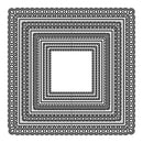 Decorative square frame with intricate patterns on a white background