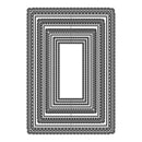 Decorative black frame with intricate patterns on a white background