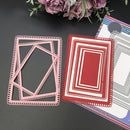 Decorative paper cutouts with geometric patterns on a dark surface.