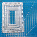 Set of decorative paper cutting mats on a blue grid background