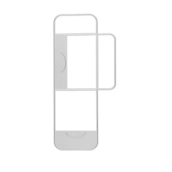 Clear phone screen protector on a white background