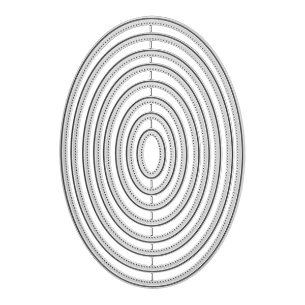 Decorative circular design with concentric circles on a white background