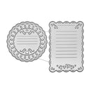 Two decorative metal cutting dies on a white background