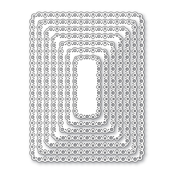 Set of decorative paper cutting templates with intricate patterns on a white background