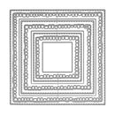Decorative square border design with nested rectangles on a white background