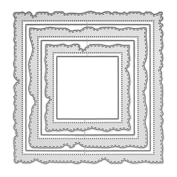 Set of decorative paper cutout frames on a white background