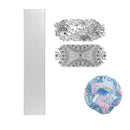 Decorative tile with intricate patterns and a matching round design on a white background